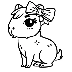 a imprimer coloriage Capybara gratuit