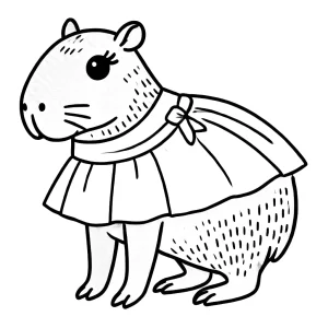 imprimer coloriage Capybara gratuit