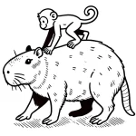 coloriage Capybara educatif pour enfant