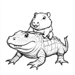 coloriage Capybara et decoupage