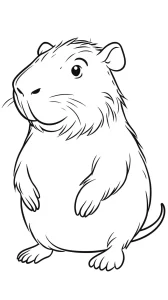 coloriage Capybara pour enfant