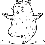 coloriage Capybara pour enfants
