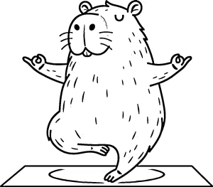 coloriage Capybara pour enfants