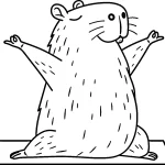 coloriage Capybara pour enfant de 7 ans