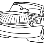 coloriage Car de pour enfants