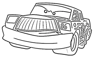 coloriage Car de pour enfants