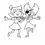 coloriage Charlie et Vaggie dansant et dessins