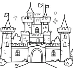 télécharger coloriage Chateau gratuit