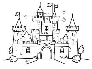 télécharger coloriage Chateau gratuit