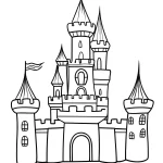 coloriage Chateau à imprimer gratuitement pdf