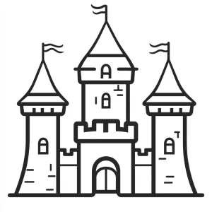 coloriage Chateau à imprimer gratuitement