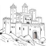 coloriage Chateau d