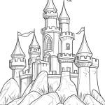 coloriage Chateau pour enfant de 6 ans