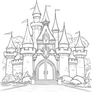 coloriage Chateau educatif pour enfant