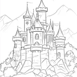 coloriage Chateau à imprimer pdf gratuit
