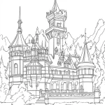 coloriage Chateau à imprimer gratuitement pdf