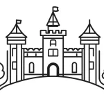 coloriage Chateau à imprimer pour enfant de 8 ans