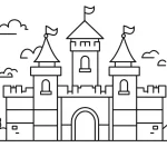 coloriage Chateau pour bebe a imprimer