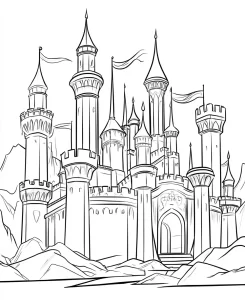 télécharger coloriage Chateau gratuit