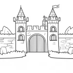 coloriage Chateau pour enfant