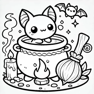 coloriage Chaudron à imprimer gratuitement pdf