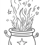 coloriage Chaudron pour enfant de 6 ans