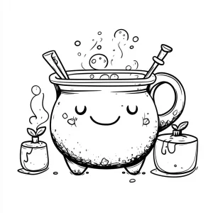 coloriage Chaudron pour enfant de 6 ans
