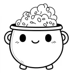 coloriage Chaudron à imprimer pour enfants