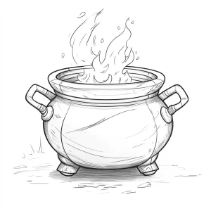 coloriage Chaudron à imprimer pour enfant de 12 ans