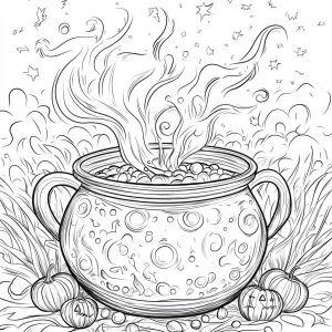 coloriage Chaudron a imprimer