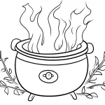 coloriage Chaudron à imprimer pdf