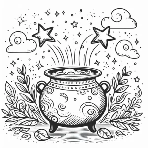 imprimer coloriage Chaudron