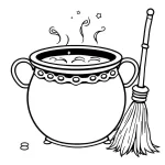 coloriage Chaudron de pour enfants
