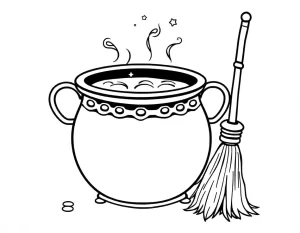 coloriage Chaudron de pour enfants
