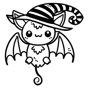 coloriage Chauve Souris Halloween et decoupage a imprimer gratuit