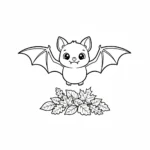 coloriage Chauve Souris Halloween pour enfant de 6 ans