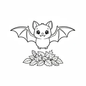 coloriage Chauve Souris Halloween pour enfant de 6 ans