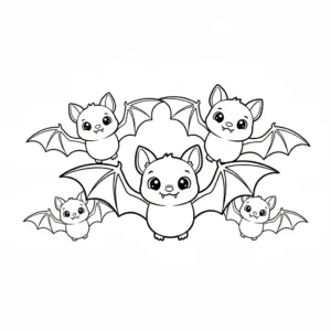 coloriage Chauve Souris Halloween à imprimer pour enfant de 12 ans
