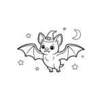 coloriage Chauve Souris Halloween à imprimer pour enfant de 3 ans