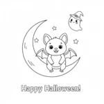 coloriage Chauve Souris Halloween à imprimer