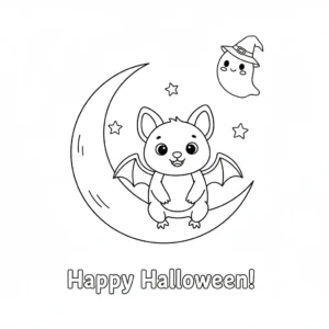 coloriage Chauve Souris Halloween à imprimer