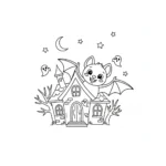coloriage Chauve Souris Halloween pour enfants a imprimer gratuit