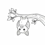 coloriage Chauve Souris Halloween a imprimer pour enfant de 4 ans