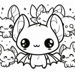 coloriage Chauve Souris Halloween et dessin a imprimer