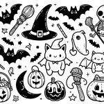 coloriage Chauve Souris Halloween pour bebe a imprimer