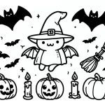 coloriage Chauve Souris Halloween à imprimer gratuitement pdf