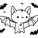 a imprimer coloriage Chauve Souris Halloween gratuit