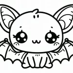 imprimer coloriage Chauve Souris Halloween pour enfant