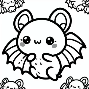 coloriage Chauve Souris Halloween et découpage à imprimer