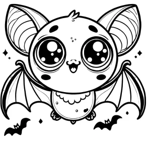coloriage Chauve Souris Halloween à imprimer pdf gratuit